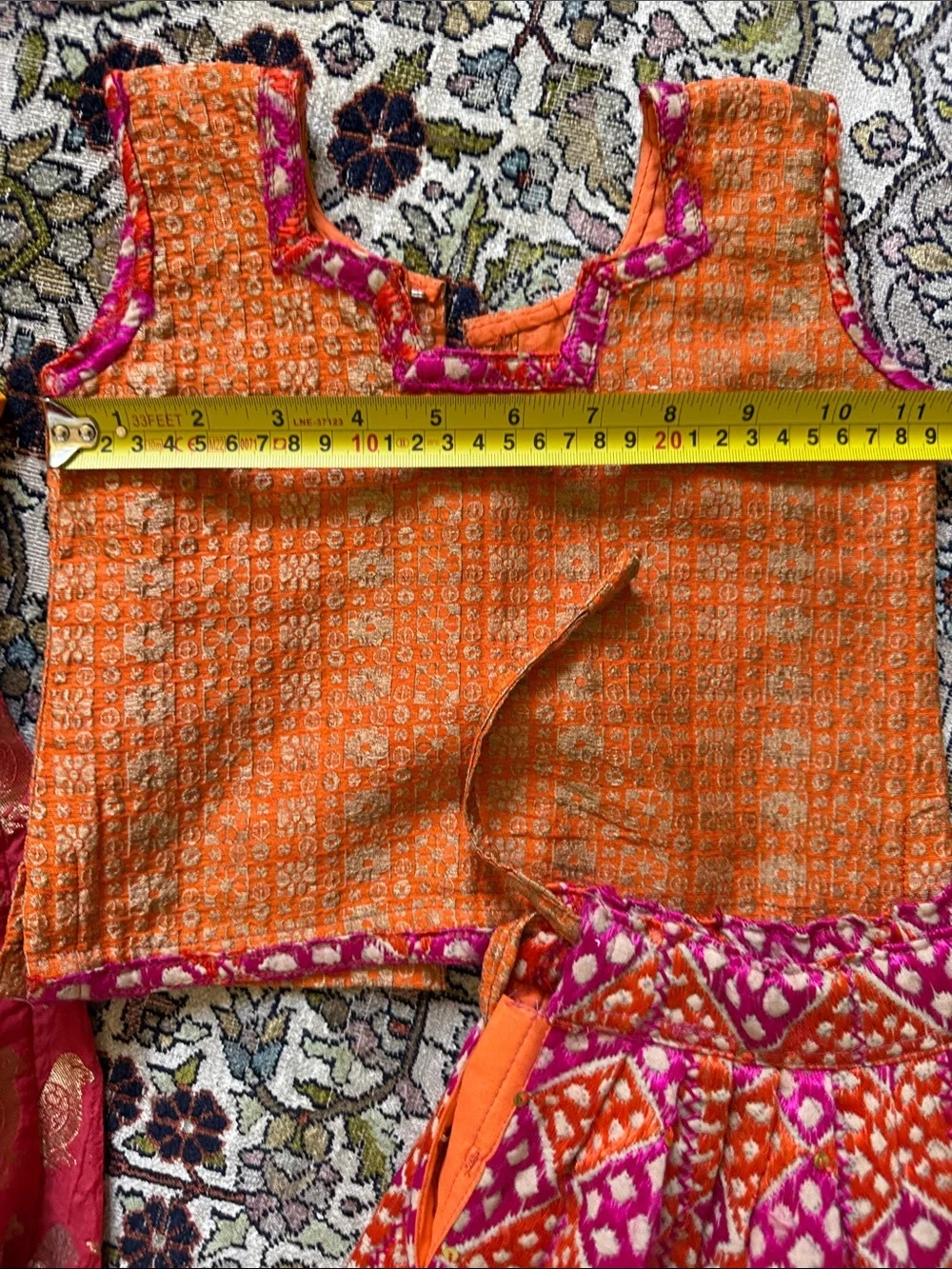 Colorful Indian Lehenga Set - Pink, Yellow, Orange Mix girls 2t🧡⭐️💛🌸